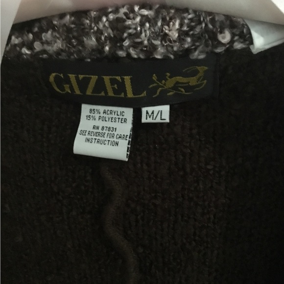 🧶Gizel one button brown long sweater - Picture 4 of 9